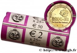 BELGIUM Rouleau 2 Euro 100 ANS DE LA PREMIÈRE GUERRE MONDIALE 2014 Bruxelles
