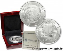 MALTA Belle Épreuve 10 Euro GRAND MAÎTRE EMMANUEL PINTO 2013 Bruxelles
