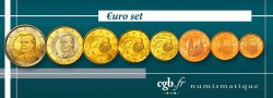 SPAIN LOT DE 8 PIÈCES EURO (1 Cent - 2 Euro Juan-Carlos I) n.d. Madrid