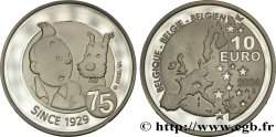 BELGIQUE Belle Épreuve 10 Euro TINTIN - 75 ème ANNIVERSAIRE 2004 Bruxelles