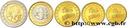 MONACO LOT DE 5 PIÈCES EURO (10 Cent à 2 Euro Prince Rainier III) 2002 Pessac