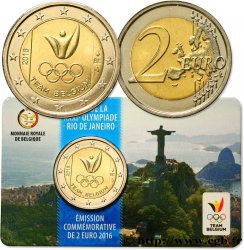BELGIEN Coin-card 2 Euro JEUX DE LA XXXIe OLYMPIADES DE RIO DE JANEIRO 2016 Bruxelles