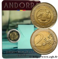 ANDORRA (PRINCIPALITY) Coin-card 2 Euro 30e ANNIVERSAIRE DE L ÂGE LÉGAL DE LA MAJORITÉ 2015 