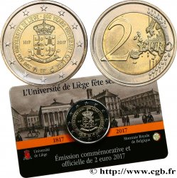 BELGIEN Coin-card 2 Euro UNIVERSITÉ DE LIÈGE 2017 Bruxelles