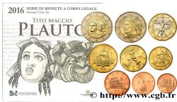ITALIE SÉRIE Euro BRILLANT UNIVERSEL - PLAUTE (9 pièces) 2016 Rome
