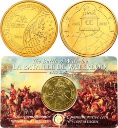 BELGIUM Coin-card 2 Euro 1/2 BATAILLE DE WATERLOO 2015 Bruxelles