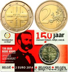 BELGIO Coin-card 2 Euro 150e ANNIVERSAIRE DE LA CROIX-ROUGE 2014 Bruxelles