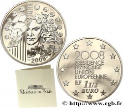 FRANCIA Belle Épreuve 1 Euro 1/2 L EUROPA - PRESIDENCE FRANCAISE DE L’UNION EUROPEENNE

 2008 Pessac