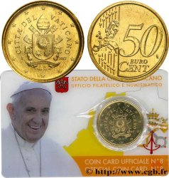 VATICAN Coin-Card (n°8) 50 Cent ARMOIRIES DU PAPE FRANÇOIS
 2017 Rome