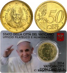 VATICAN Coin-Card (n°5) 50 Cent PAPE FRANÇOIS 2014 Rome