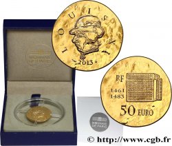 FRANCE Belle Épreuve 50 Euro or LOUIS XI (1/4 once) 2013 Pessac