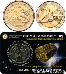 BÉLGICA Coin-card 2 Euro 50 ANS D’ESRO-2B (IRIS) - Version flamande 2018  