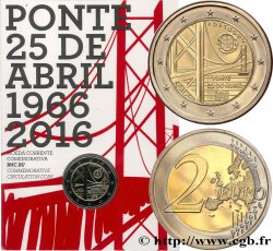 PORTOGALLO Coin-Card 2 Euro 50e ANNIVERSAIRE DU 25 AVRIL 2016 Lisbonne