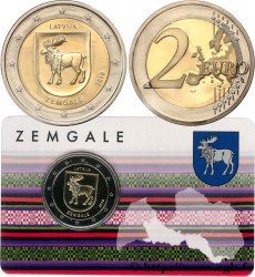 LETTONIA Coin-Card 2 Euro ZEMGALE 2018 