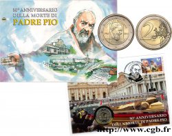 VATICAN Enveloppe Philatélique/Numismatique -  2 Euro 50e ANNIVERSAIRE DE LA MORT DE PADRE PIO 2018 Rome