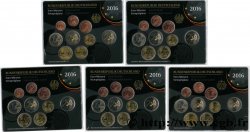 GERMANY Lot 5 ateliers Série Euro BRILLANT UNIVERSEL (A, D, F, G, J) 2016 