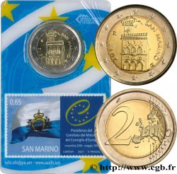 SAN MARINO Coin-Card / Timbre 2 Euro DOMUS MAGNA - PRÉSIDENCE DU CONSEIL DES MINISTRES DU CONSEIL DE L’EUROPE 2012 Rome Rome
