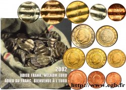 BELGIQUE SÉRIE Euro BRILLANT UNIVERSEL - L’ADIEU AU FRANC 2002 Bruxelles
