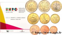 ITALIEN SÉRIE Euro BRILLANT UNIVERSEL (9 pièces)  2015 Rome