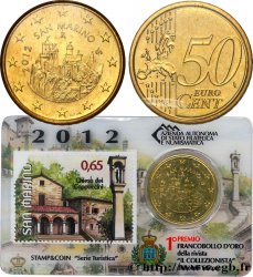 SAN MARINO Coin-Card / Timbre 50 Cent - ÉGLISE DES CAPUCINS 2012 Rome Rome