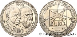 FRANCE “Essai” 10 Euro De Gaulle / Adenauer en argent 1998 