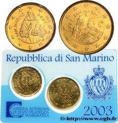 RÉPUBLIQUE DE SAINT- MARIN MINI-SÉRIE Euro BRILLANT UNIVERSEL 20 Cent et 50 Cent  2003 Rome