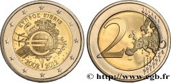 CHIPRE BRILLANT UNIVERSEL 2 Euro -  10 ANS DES PIÈCES ET BILLETS EN EUROS  2012 Athènes Athènes