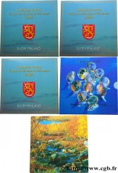 FINLAND Lot de 5 SÉRIE Euro BRILLANT UNIVERSEL 1999-2003 Brilliant Uncirculated
