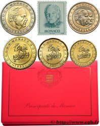 MONACO LOT DE 5 PIÈCES EURO (10 Cent à 2 Euro Prince Rainier III) 2003 SPL