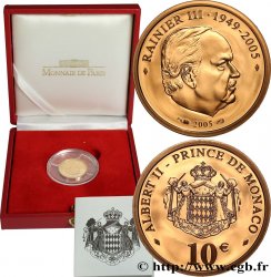 MONACO Belle Épreuve 10 Euro SOUVENIR DE RAINIER III 2005  