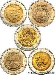 NETHERLANDS LOT DE 5 PIÈCES DE 2 EUROS 2007-2014 Utrecht