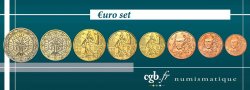 FRANCE LOT DE 8 PIÈCES EURO (1 Cent - 2 Euro ARBRE) 2018 Paris