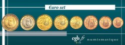 SPAGNA LOT DE 8 PIÈCES EURO (1 Cent - 2 Euro Juan-Carlos I) 2005 Madrid