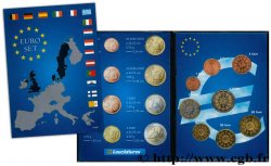PORTOGALLO LOT DE 8 PIÈCES EURO (1 Cent - 2 Euro Sceau entrelacé 1144) 2002 Lisbonne