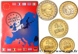 MONACO LOT DE 5 PIÈCES EURO (10 Cent à 2 Euro Prince rainier III) 2002 Pessac