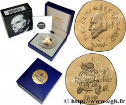 FRANCE Belle Épreuve 50 Euro or FRANCOIS MITTERRAND (1/4 once) 2015 Pessac