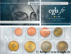 ALLEMAGNE LOT DE 8 PIÈCES EURO (1 Cent - 2 Euro Aigle héraldique) 2004 Munich D