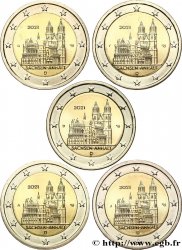 ALLEMAGNE lot 5 ateliers 2 Euro CATHEDRALE DE SACHEN-ANHALT 2021 SPL