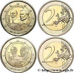 LUXEMBOURG LOT de 2 x 2 Euro 100 ANS DU PRINCE JEAN - Version Classique et hologramme 2021 SPL