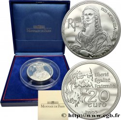 FRANCE Belle Épreuve 20 Euro 500e ANNIVERSAIRE MONA LISA 2003 Pessac