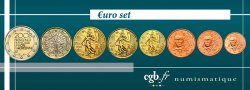 FRANCIA LOT DE 8 PIÈCES EURO (1 Cent - 2 Euro Présidence de l’Union Européenne) 2008 Paris