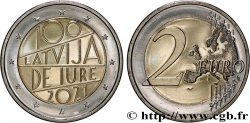 LETTONIA 2 Euro 100 ANS DE JURE 2021 
