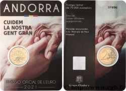 ANDORRE (PRINCIPAUTÉ) Coin-card 2 Euro - Commémorations diverses / Covid-19 2021 