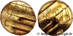 FRANCE 10 Cent Nouvelle Semeuse, premier type (stries fines), difformée 1999 Pessac
