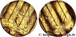 FRANCE 10 Cent Nouvelle Semeuse, premier type (stries fines), difformée 1999 MS