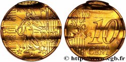 FRANCIA 10 Cent Nouvelle Semeuse, premier type (stries fines), difformée 1999 Pessac