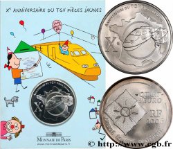 FRANKREICH 1/4 Euro Xème anniversaire du TGV pièces jaunes 2006 