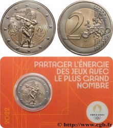 FRANCIA Coin-Card 2 Euro LE GÉNIE JO PARIS 2024 - blister JAUNE 2022 Pessac Pessac