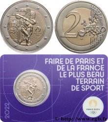 FRANCIA Coin-Card 2 Euro LE GÉNIE JO PARIS 2024 - blister VIOLET 2022 Pessac Pessac