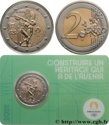 FRANCIA Coin-Card 2 Euro LE GÉNIE JO PARIS 2024 - blister VERT 2022 Pessac Pessac